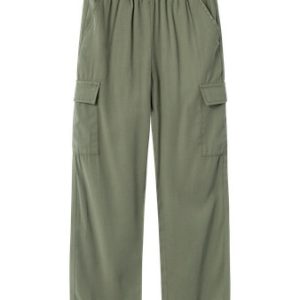 Name it zomer cargo broek meisjes - groen - straight fit - NkfBella