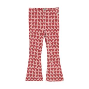 Daily7 winter flare broek meisjes - roze - hart