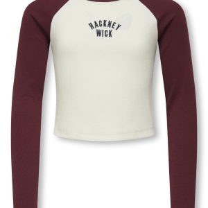 Kids ONLY winter top meisjes - rood - KogBina - slim fit, longsleeve