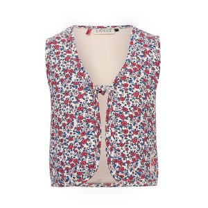 LOOXS Little Zomer gilet meisjes sweat print - AOP bloemen multi